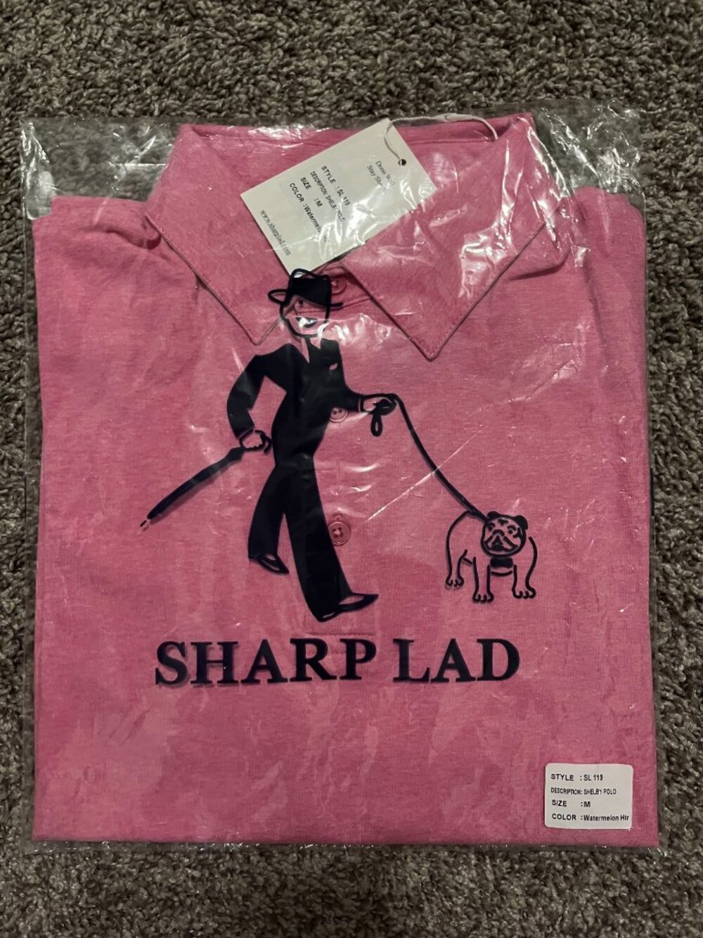 NWT Sharp Lad Shelby Polo Golf Shirt, Men’s Medium